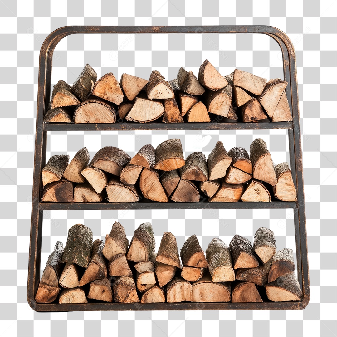Lenha Empilhada PNG Transparente