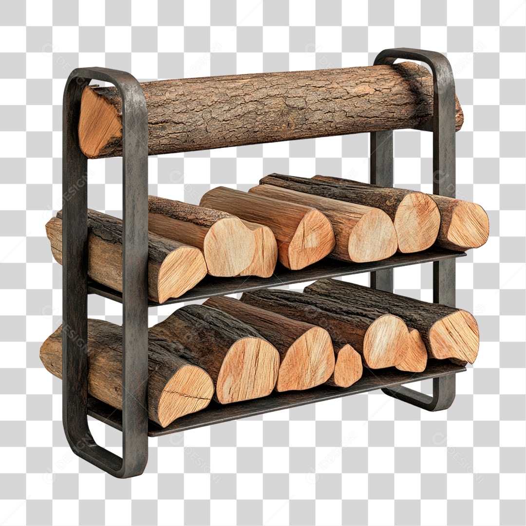 Lenha Empilhada PNG Transparente