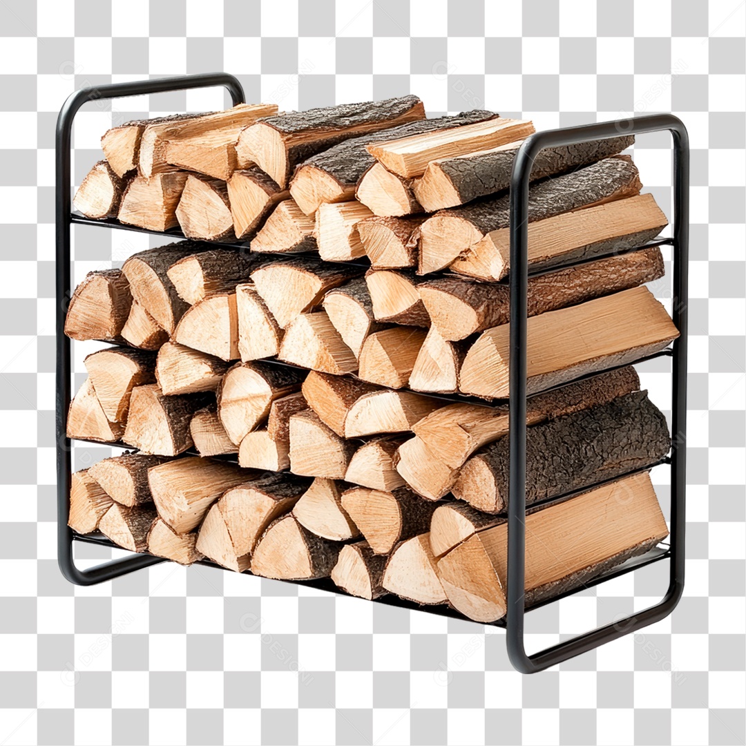 Lenha Empilhada PNG Transparente
