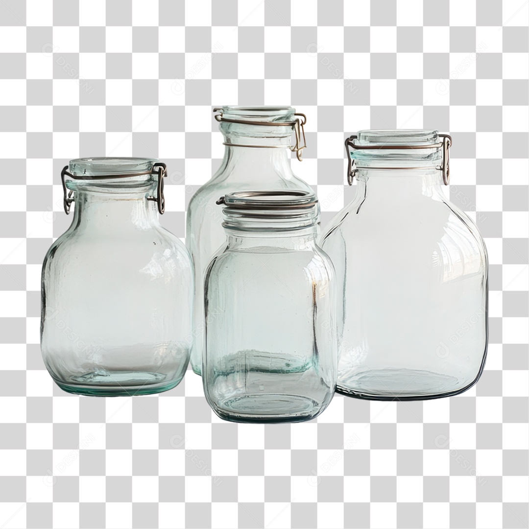 Pote de Vidro PNG Transparente