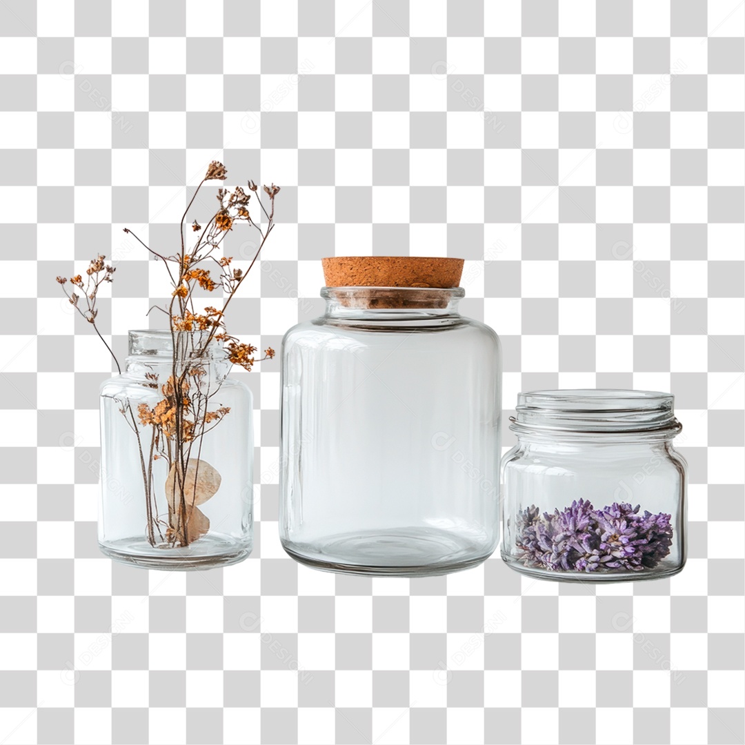 Pote de Vidro PNG Transparente