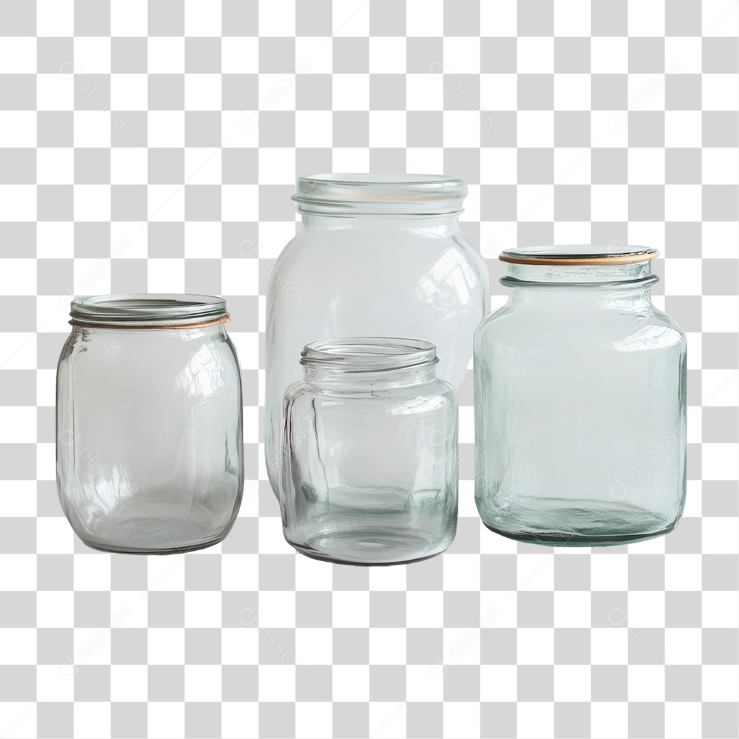 Pote de Vidro PNG Transparente