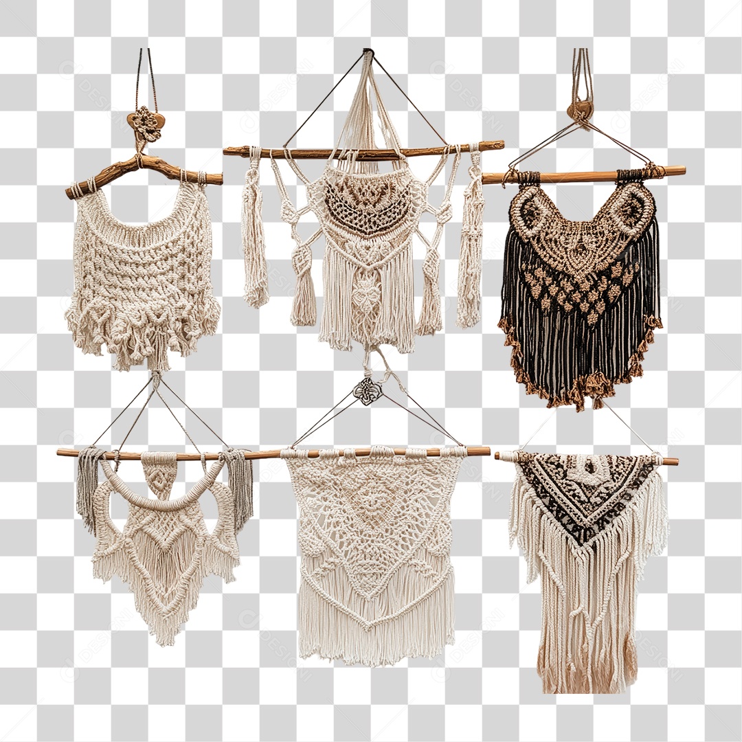 Tapeçarias de Macramê PNG Transparente