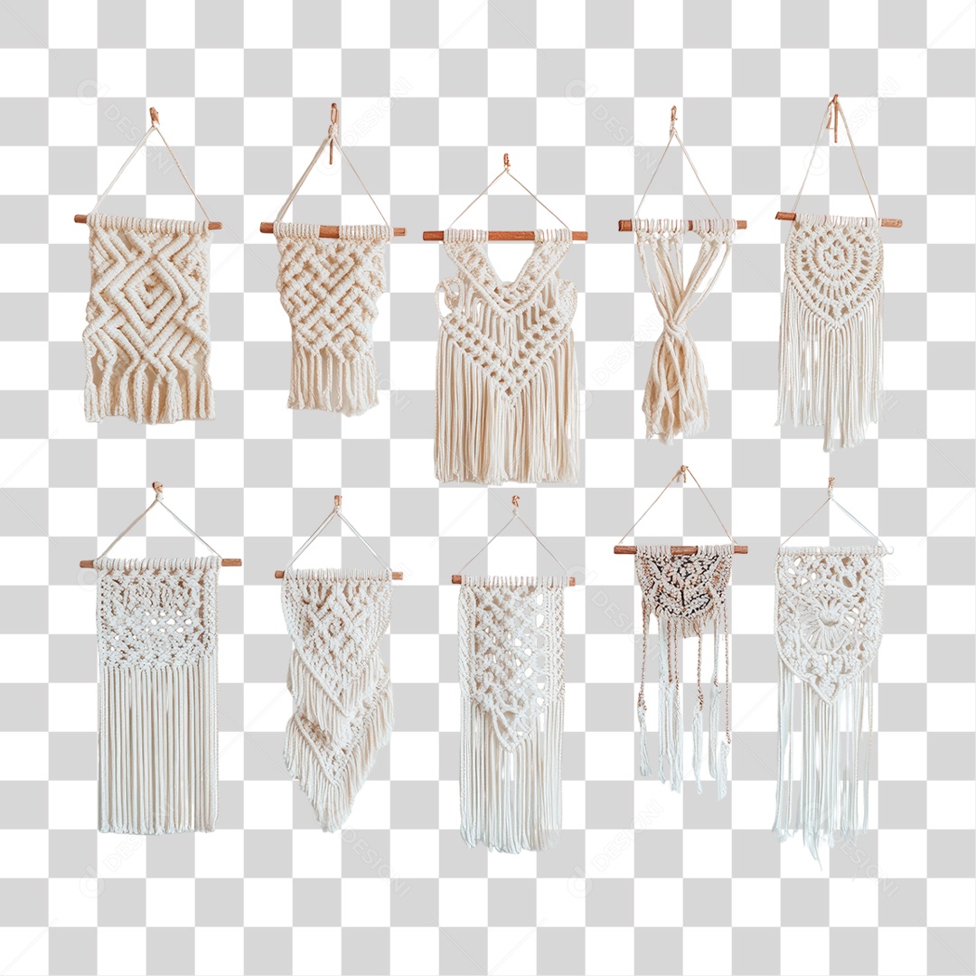 Tapeçarias de Macramê PNG Transparente