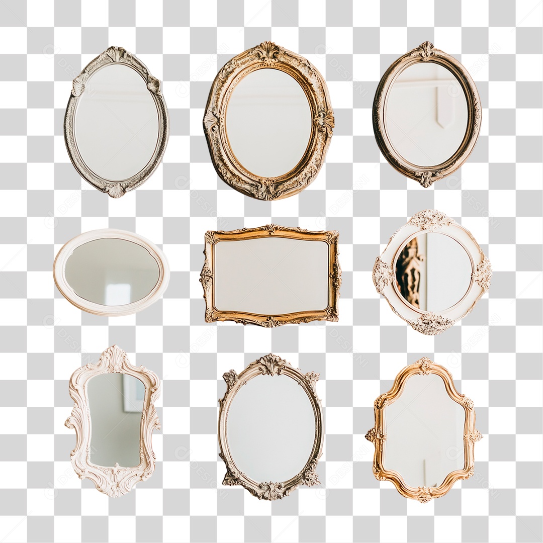 Espelhos Redondos PNG Transparente