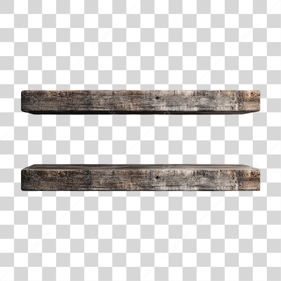 Prateleira de Madeira PNG Transparente