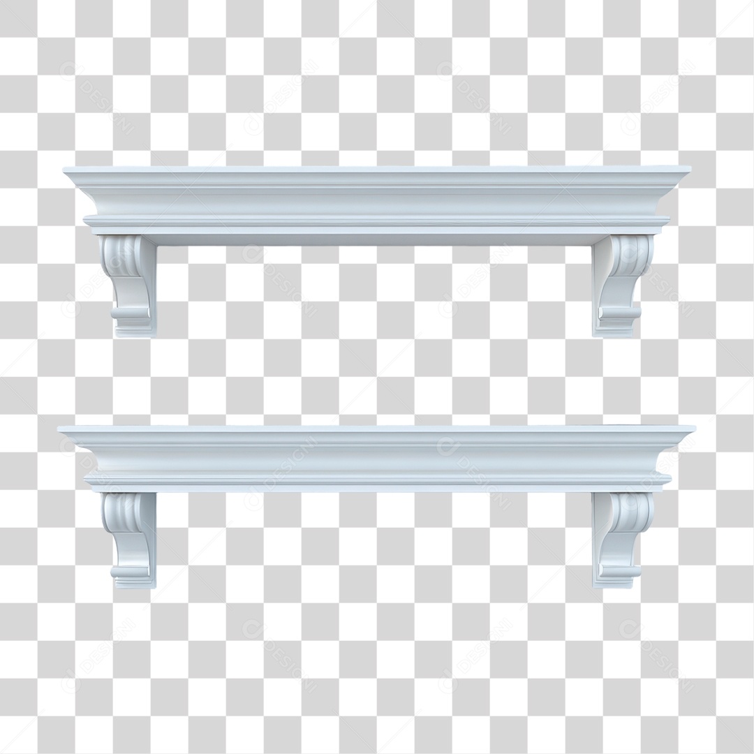 Prateleira de Madeira PNG Transparente