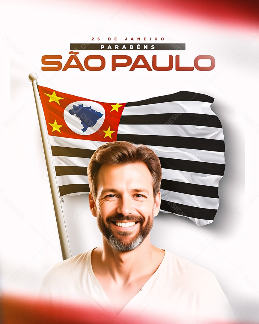 Parabéns São Paulo Social Media PSD Editável