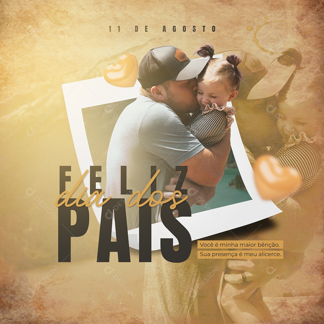Dia Dos Pais 11 de Agosto Social Media PSD Editável