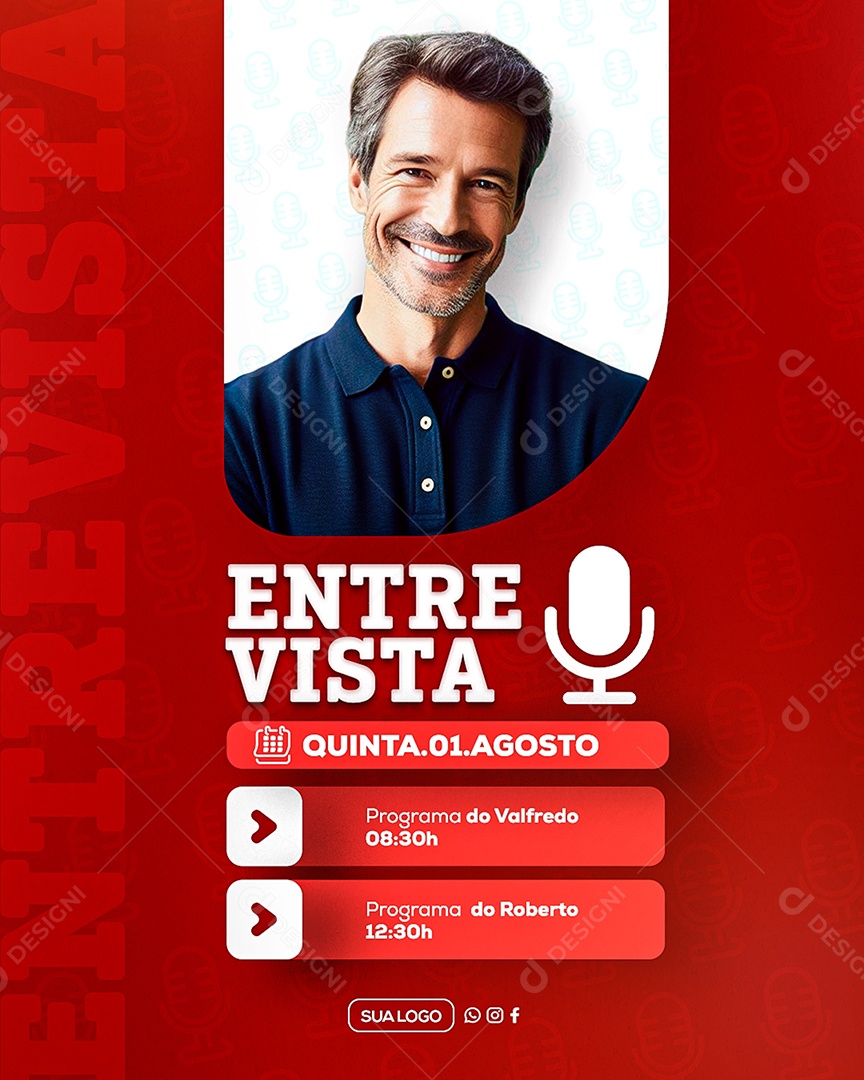 Entrevista Social Media PSD Editável