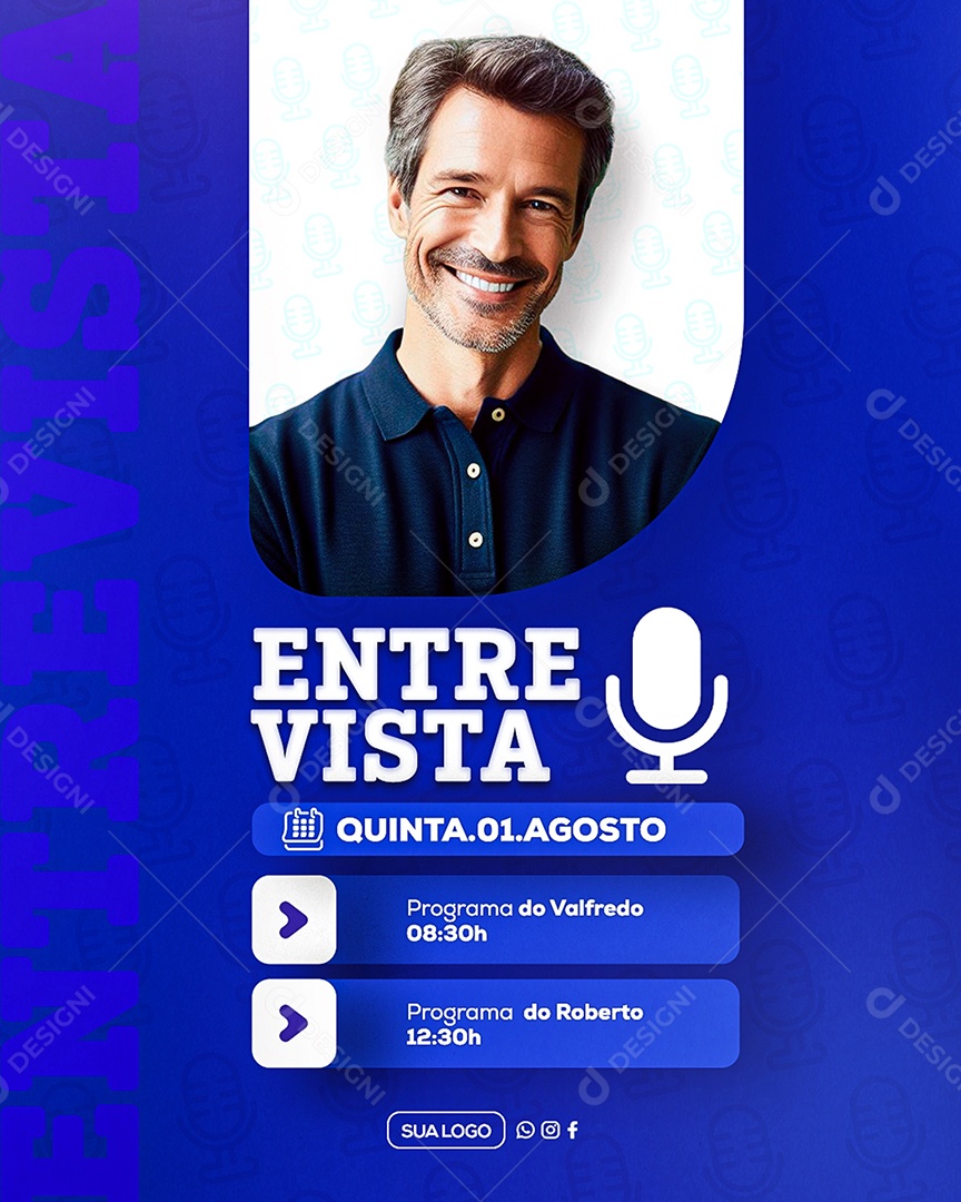 Entrevista Social Media PSD Editável