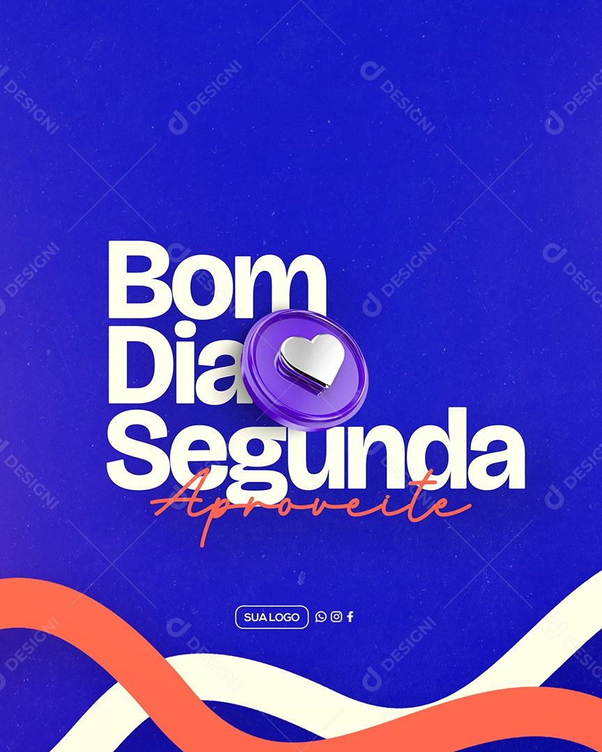 Bom Dia Segunda Social Media PSD Editável