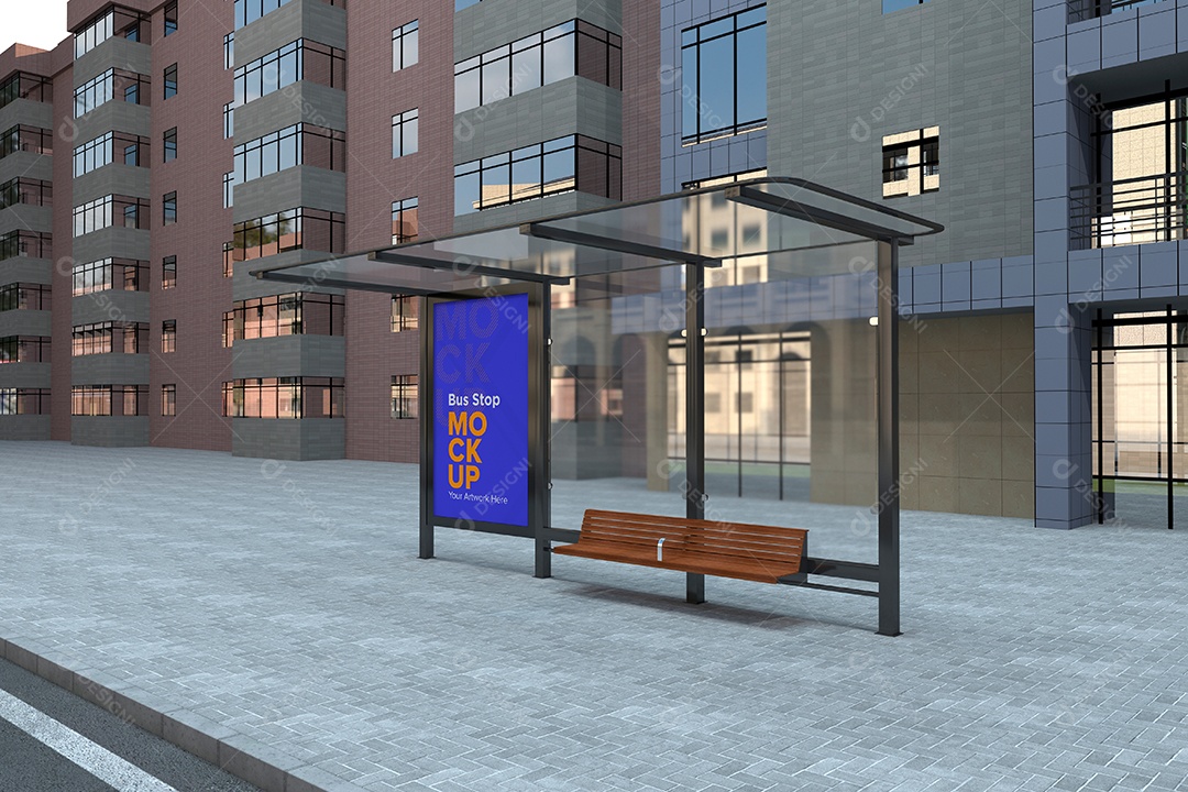 Markup de Ponto de Ônibus PSD Editável