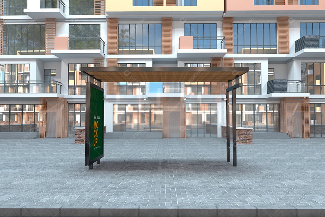 Markup de Ponto de Ônibus PSD Editável