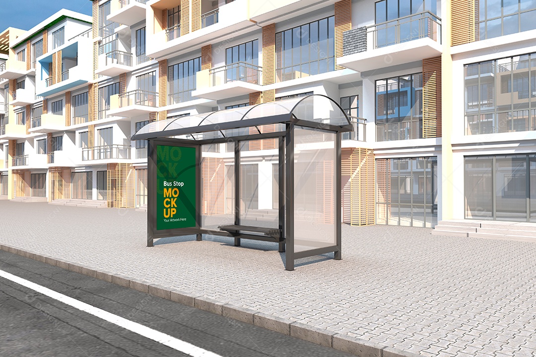 Markup de Ponto de Ônibus PSD Editável