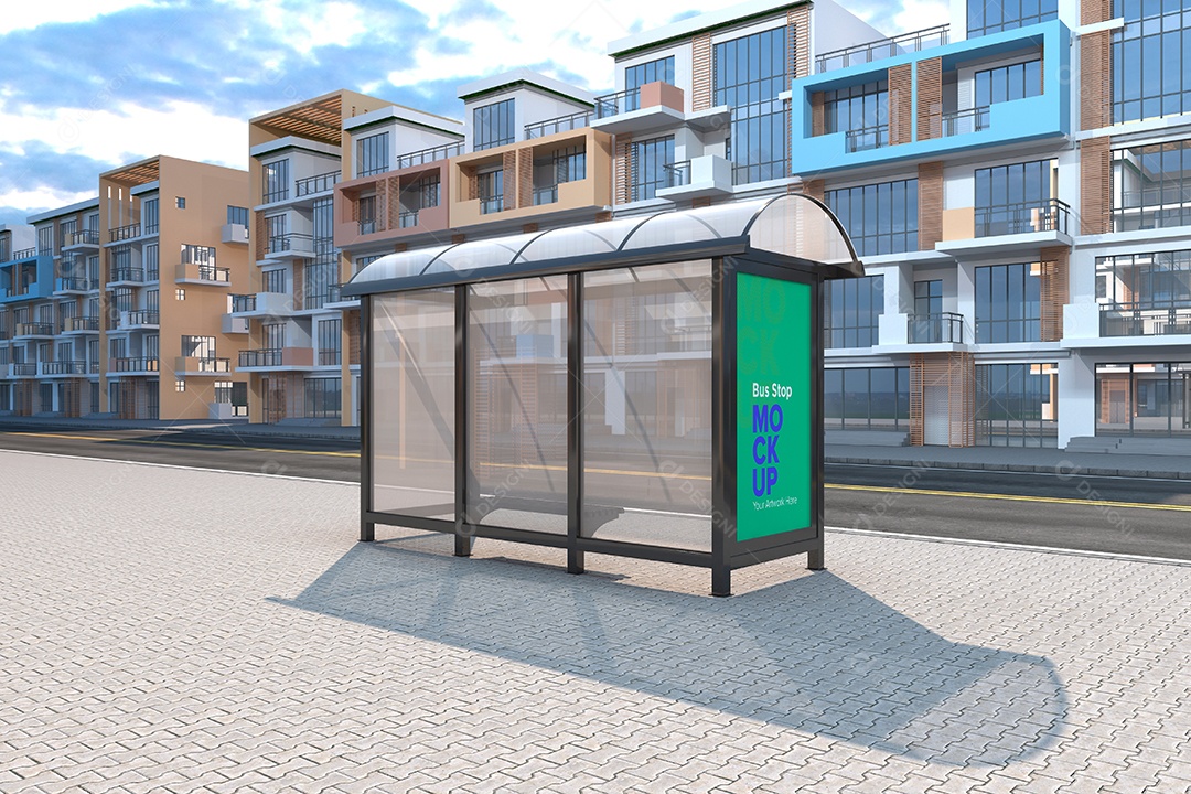 Markup de Ponto de Ônibus PSD Editável