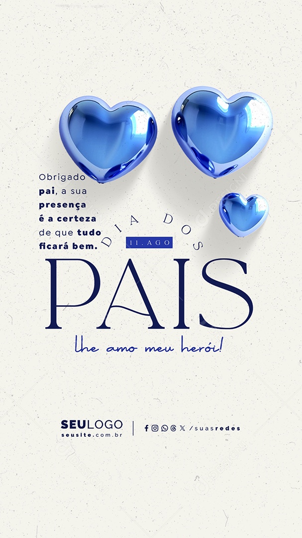 Story Dia Dos Pais 11 de Agosto Social Media PSD Editável
