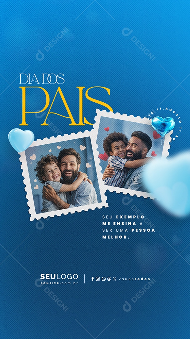 Story Dia Dos Pais 11 de Agosto Social Media PSD Editável