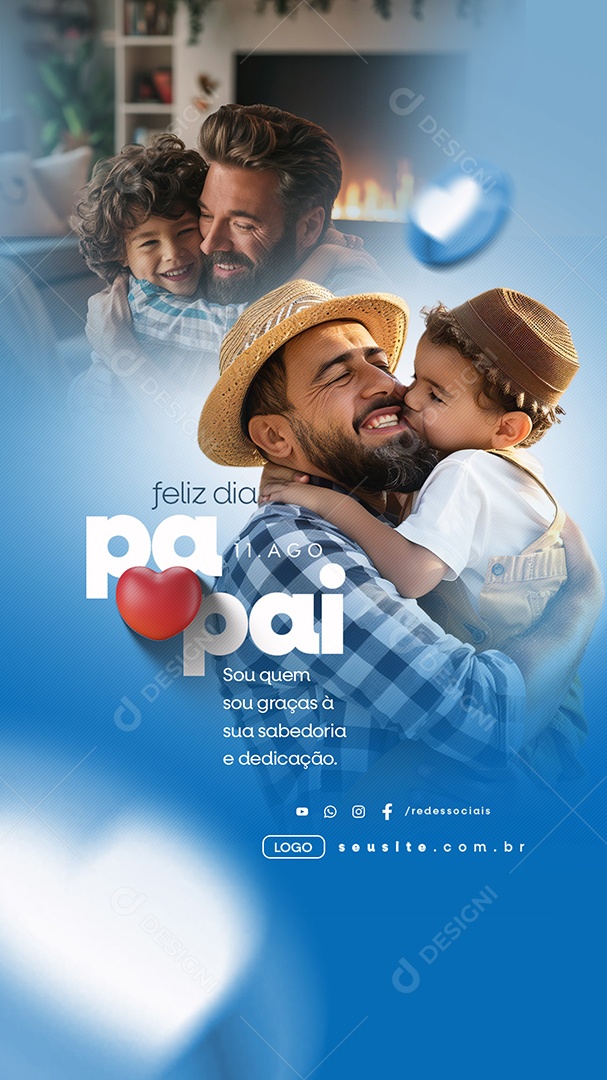 Story Feliz Dia Dos Pais 11 de Agosto Social Media PSD Editável