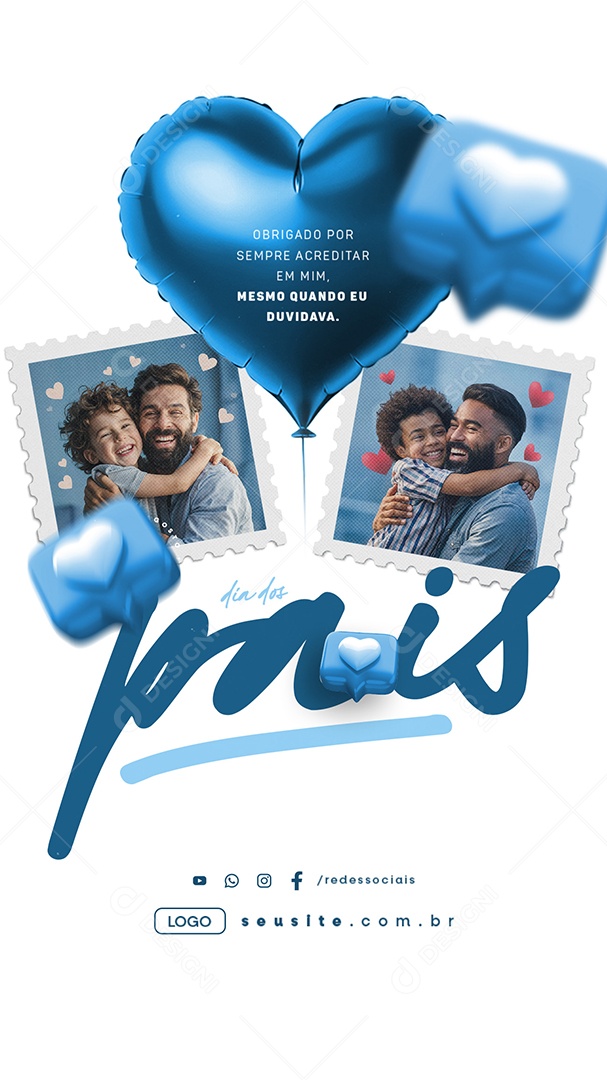 Story Dia Dos Pais 11 de Agosto Social Media PSD Editável