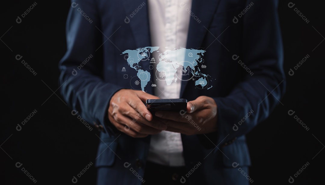 Empresário bem sucedido sobre escritório