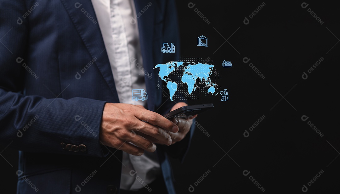 Empresário bem sucedido sobre escritório