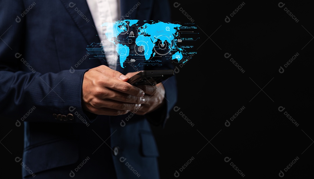 Empresário bem sucedido sobre escritório