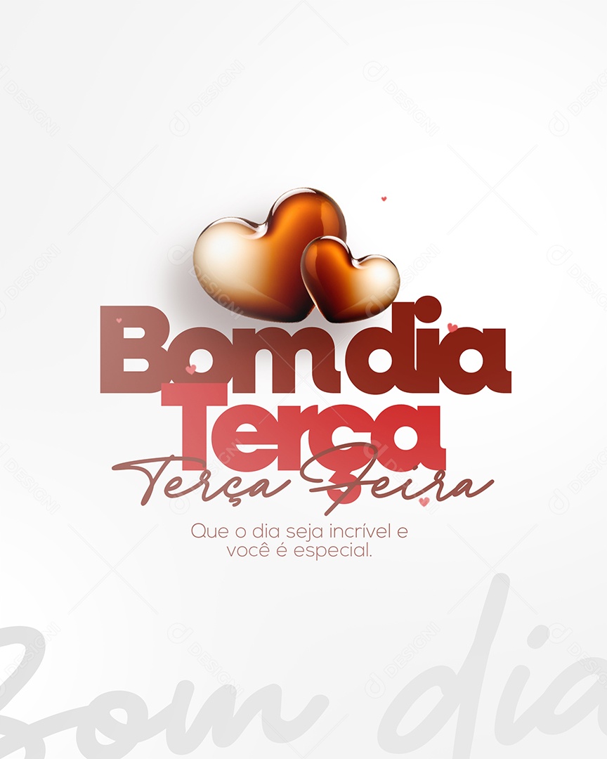 Frase Motivacional Bom Dia Terça Social Media PSD Editável