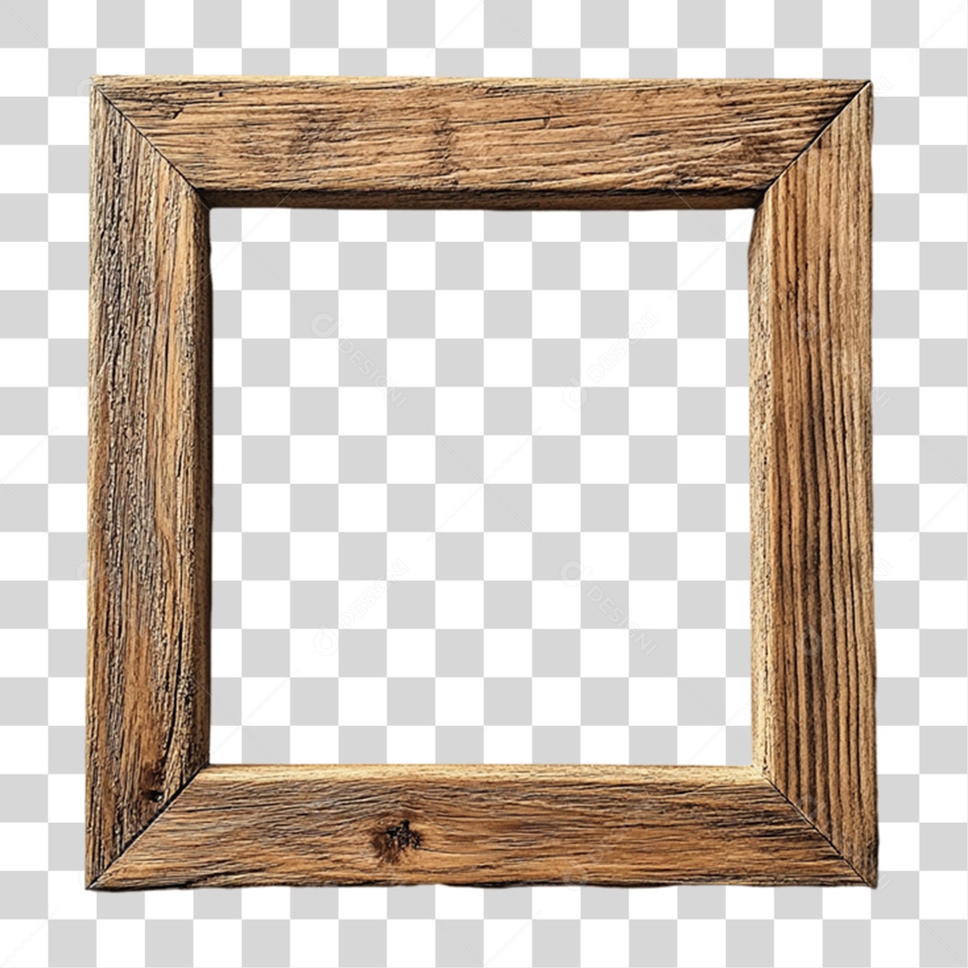 Quadro Moldura Madeira PNG Transparente