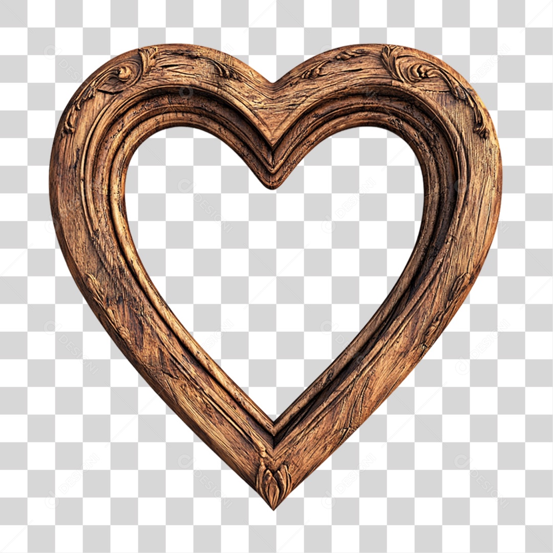 Quadro Moldura Madeira PNG Transparente