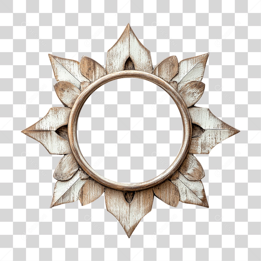 Quadro Moldura Madeira PNG Transparente