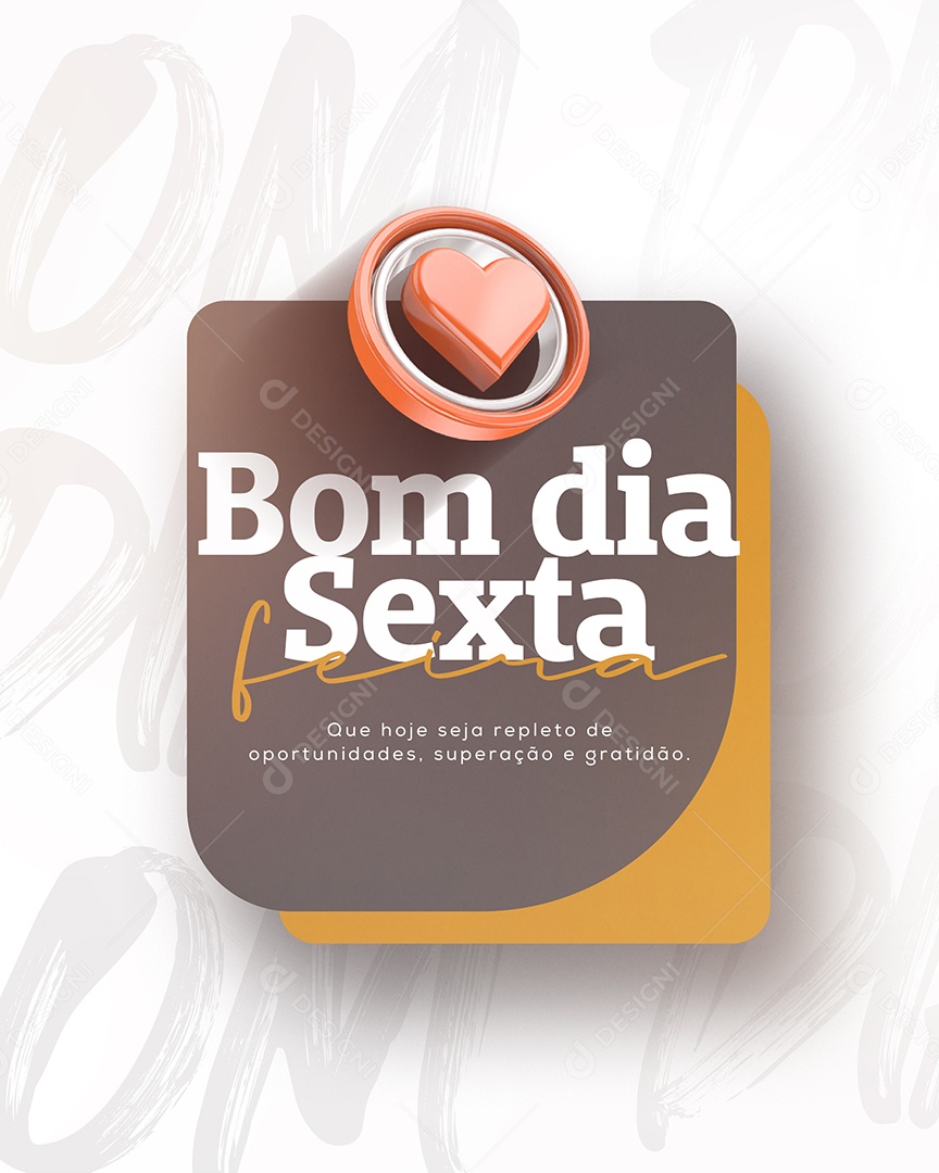 Frase Motivacional Bom Dia Sexta Social Media PSD Editável