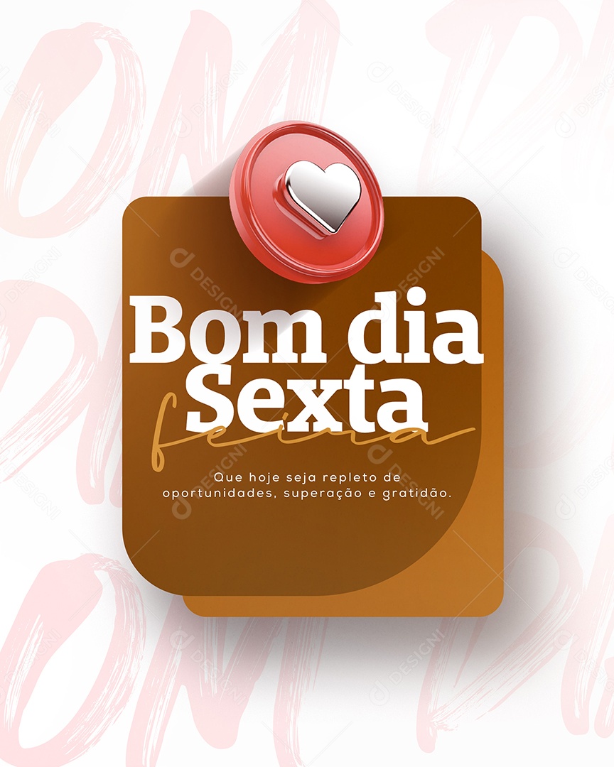 Frase Motivacional Bom Dia Sexta Social Media PSD Editável