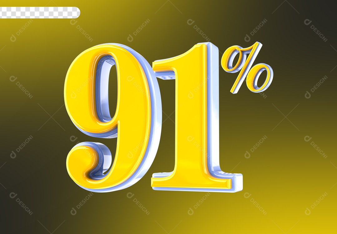 Desconto 91% Elemento 3D Amarelo para Composição PSD