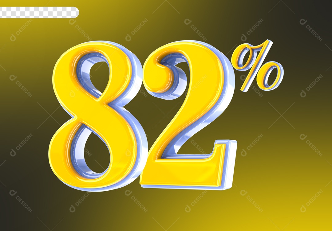Desconto 82% Elemento 3D Amarelo para Composição PSD