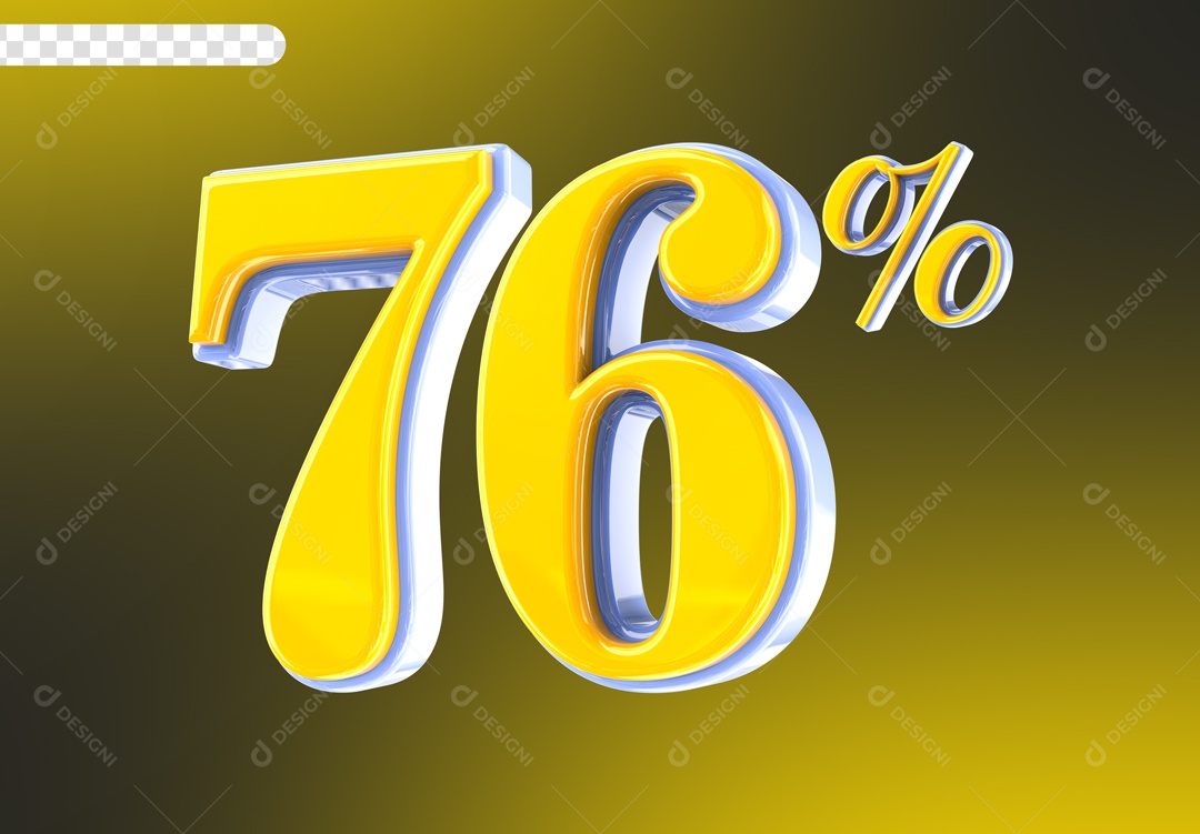Desconto 76% Elemento 3D Amarelo para Composição PSD