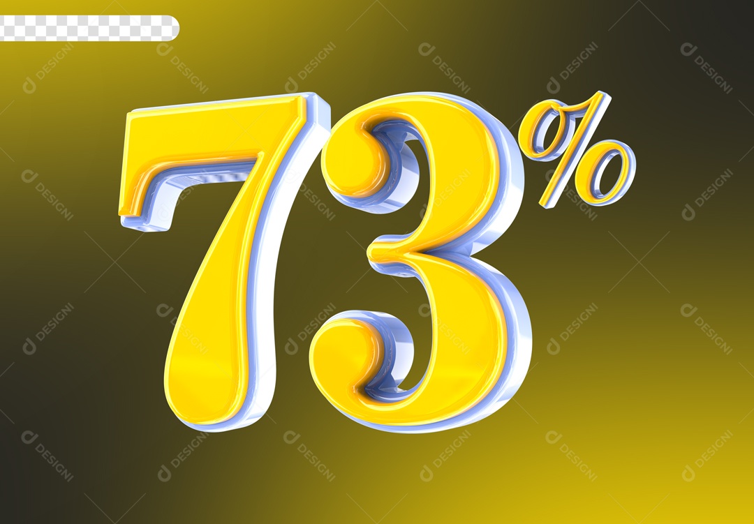 Desconto 73% Elemento 3D Amarelo para Composição PSD