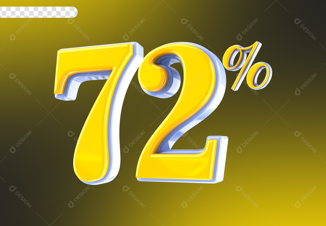 Desconto 72% Elemento 3D Amarelo para Composição PSD
