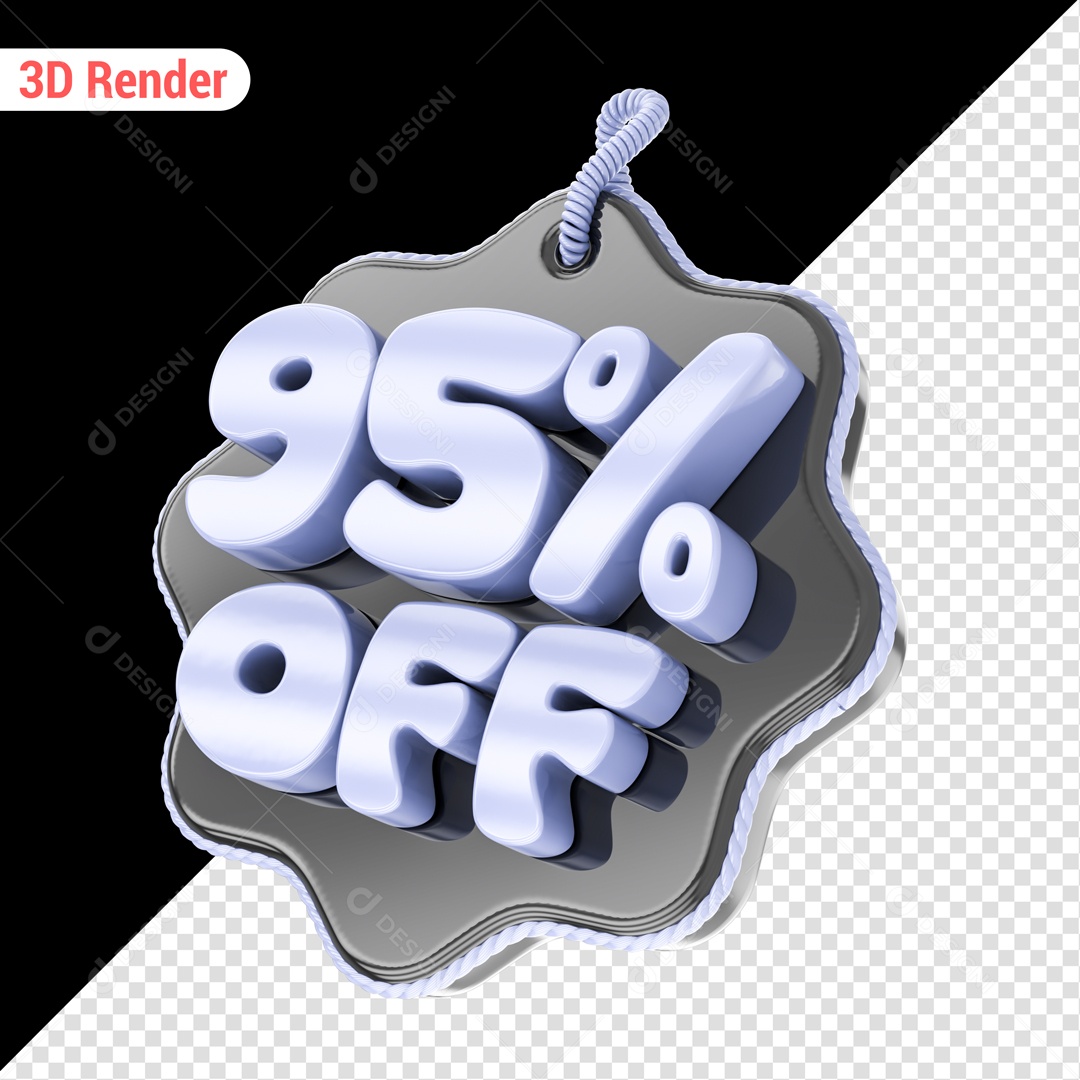 Desconto de 70% OFF Elemento 3D para Composição PSD