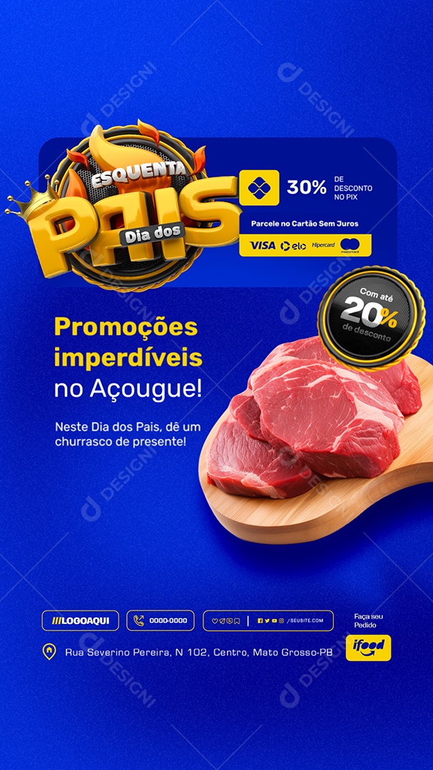 Story Esquenta Dia dos Pais Promoções Imperdíveis Social Media PSD Editável