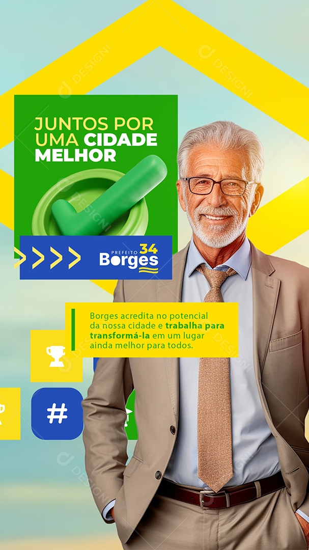 Story Política Prefeito Social Media PSD Editável