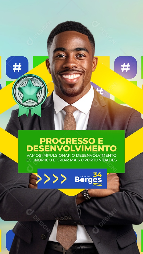 Story Política Prefeito Social Media PSD Editável