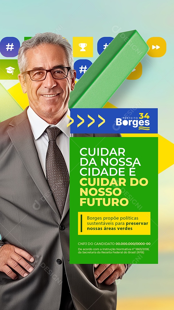 Story Política Prefeito Social Media PSD Editável