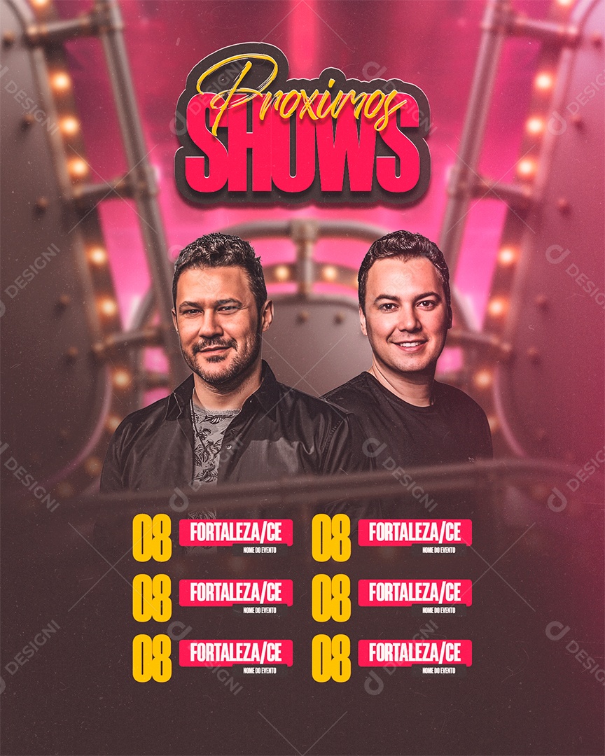 Feed Flyer Próximos Shows Social Media Editável
