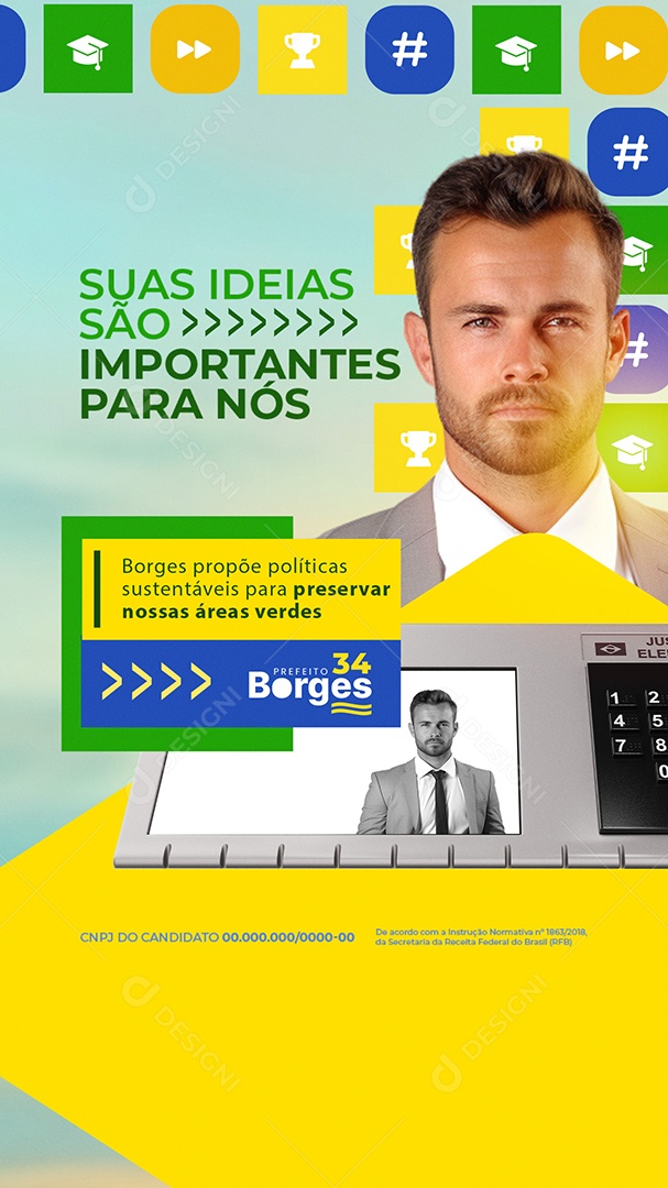 Story Política Prefeito Social Media PSD Editável