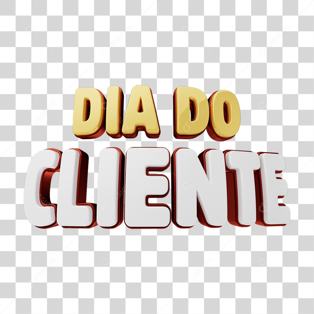 Selo 3D Dia do Cliente PNG Transparente