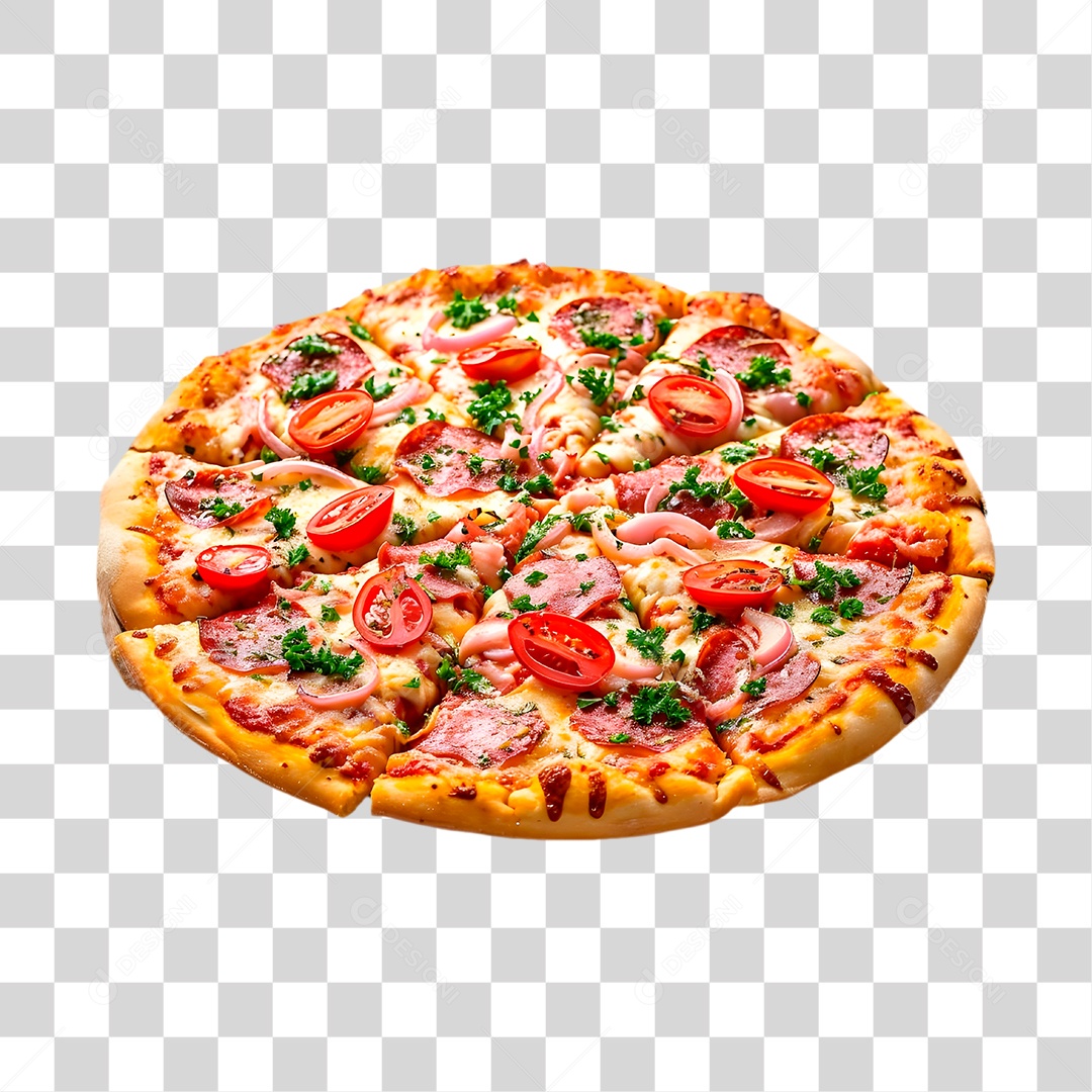 Pizza de Calabresa PNG Transparente