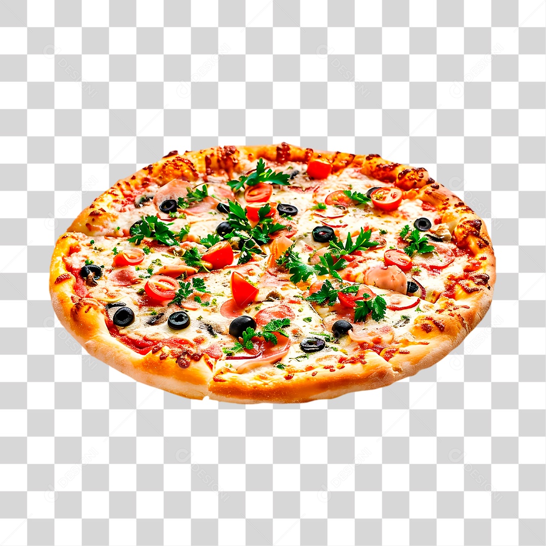 Pizza de Calabresa PNG Transparente