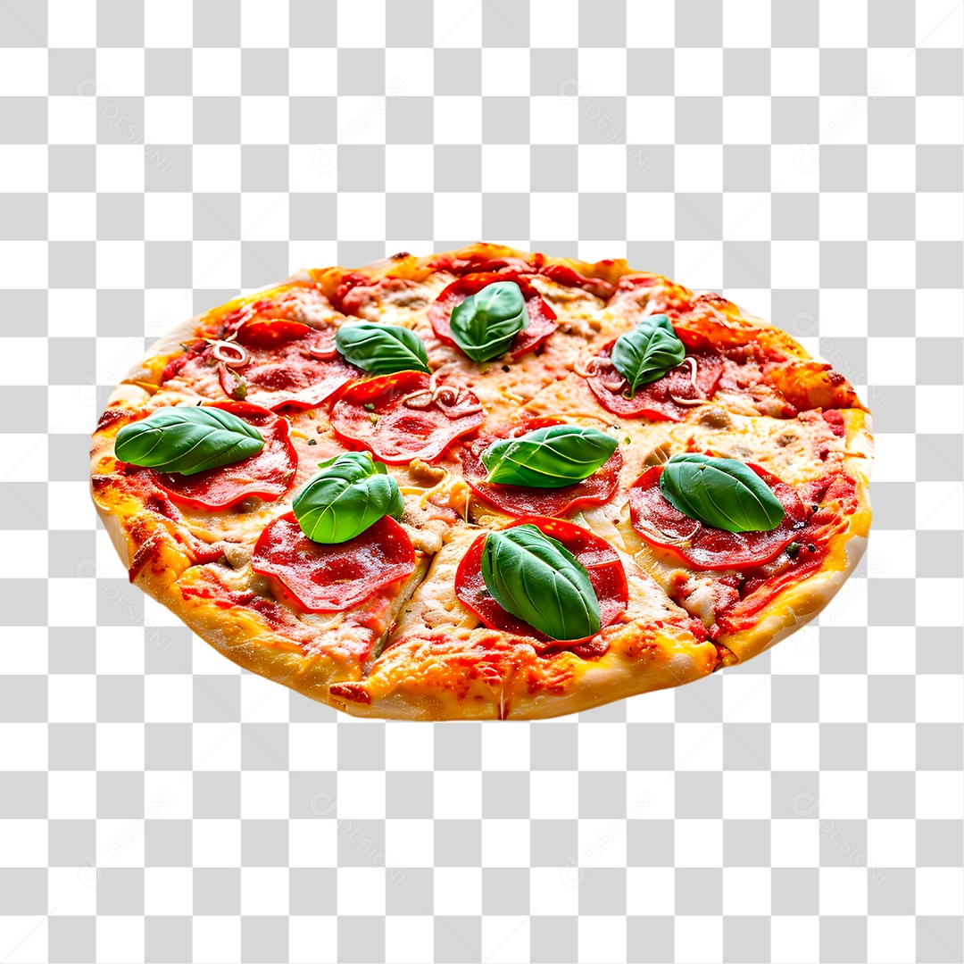 Pizza de Calabresa PNG Transparente