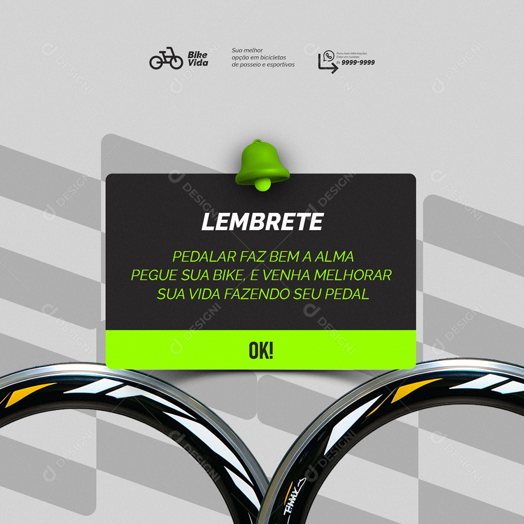 Loja de Bicicleta Descontão do Mês Lembrete Social Media PSD Editável